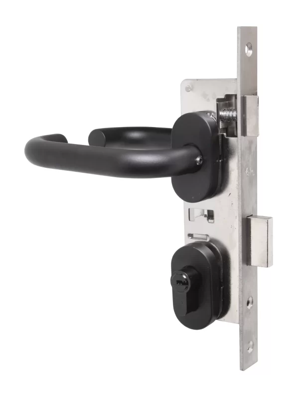 CERRADURA EMBUTIR MILANO OVAL B40 OFICINA INOX