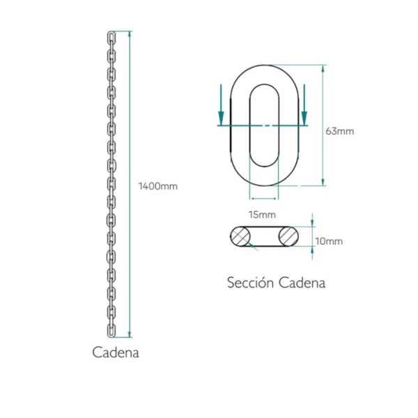 CADENA SEGURIDAD YALE 10X1400 NE