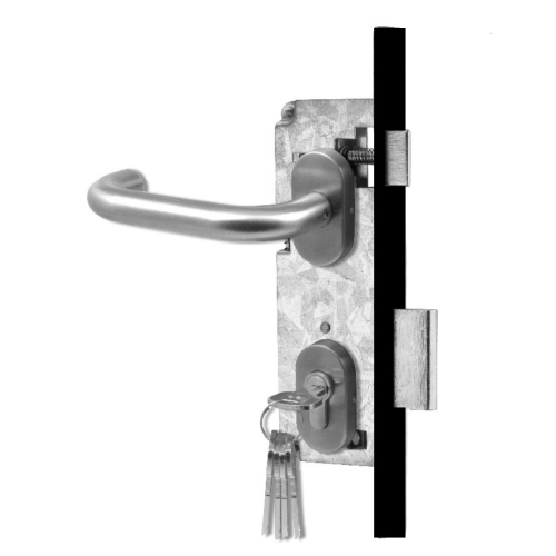 CERRADURA EMB. YALE ROMA OVAL B-35 OF. CIL. MULT. NEGRO