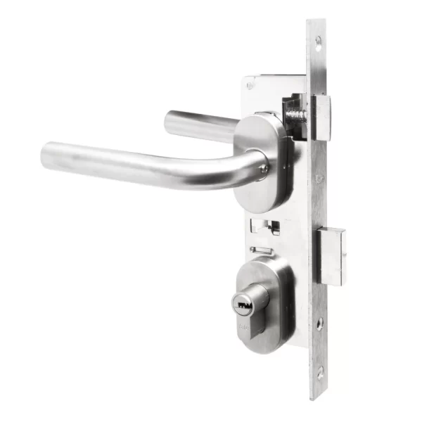 CERRADURA EMBUTIR MILANO OVAL B40 OFICINA INOX