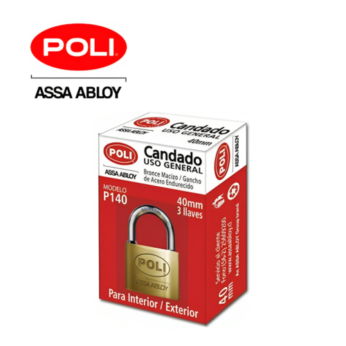 CANDADO BRONCE ESTANDAR P/140 40MM BR CJ   P140  USO GENERAL 137220