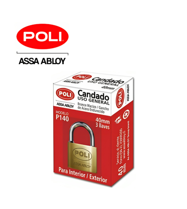 CANDADO BRONCE ESTANDAR P/140 40MM BR CJ   P140  USO GENERAL 137220