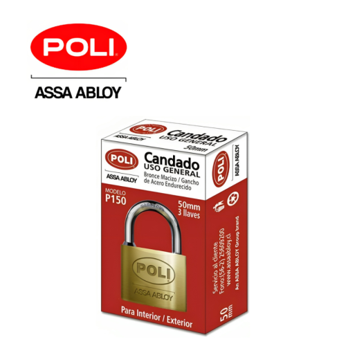 CANDADO 50MM 3 LLAVES CIERRE DOBLE ANCLAJE P150 137230