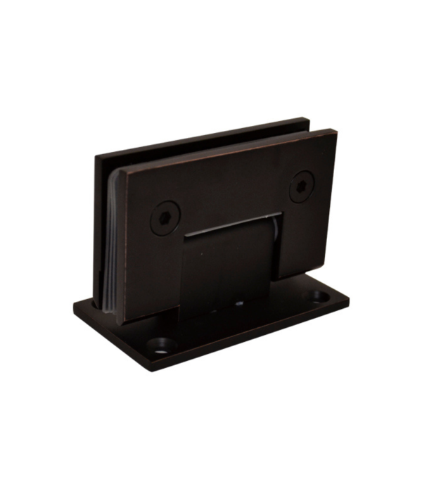 BISAGRA CENTRADA SIN BISEL VIDRIO TEMPLADO NEGRO