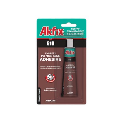 (V) ADHESIVO MONTAJE EXP. 65ML. TRANSP. 610 AKFIX