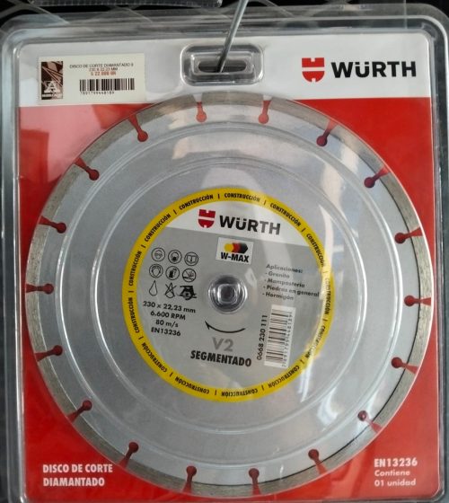 DISCO DE CORTE DIAMANTADO 230 X 22.23 MM