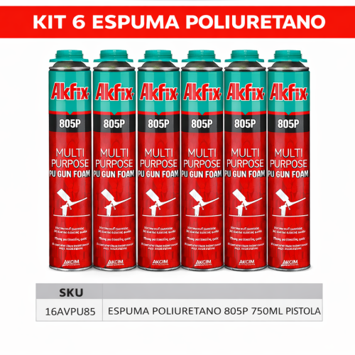 KIT 6 ESPUMA POLIURETANO
