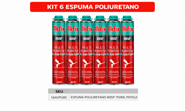 KIT 6 ESPUMA POLIURETANO