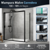 MAMPARA MALVE CORREDERA 130X185 NEGRO