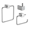 Toallero + Porta Confort + Colgador Simple - SET 3 PIEZAS ACCESORIOS LIFE CR