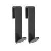 SET 2 PERCHAS PARA MAMPARA ASIS NEGRO MATE