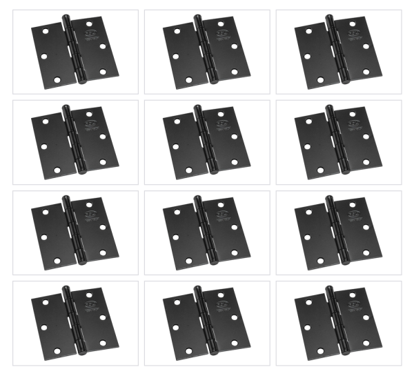 kit_12_unidades_square OFERTA 12 Unidades - BISAGRA 3,5 X 3,5 AC. PINT. NEGRO POLI